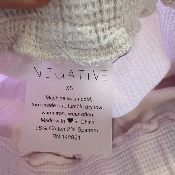 Pink “Puff” Waffle Knit Joggers and Bralette, Negative Underwear - Picture 6 of 8